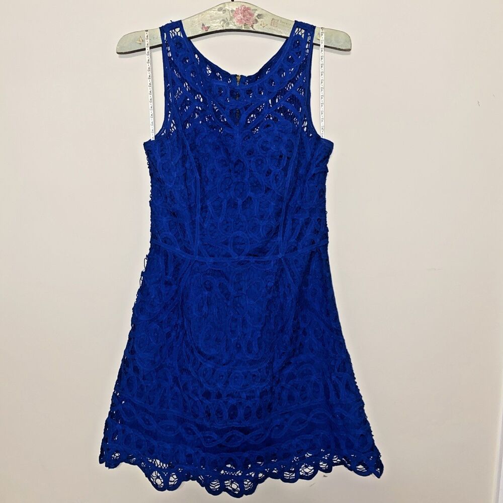 Lilly Pulitzer Foley Dress Battenburg Lace Blue Batt Your Eyes Size Small